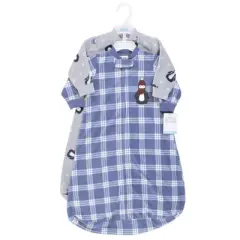 Hudson Baby Infant Boy Long-Sleeve Fleece Sleeping Bag, Blue Penguin, 0-9 Months