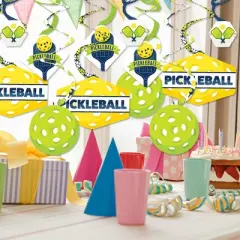 Big Dot of Happiness Let&rsquo;s Rally - Pickleball - Birthday or Retirement Party Hanging Decor - Party Decoration Swirls - Set of 40