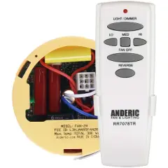 Anderic FAN2R-RR7078TR-KIT Ceiling Fan Remote Control Kit for Hampton Bay, Hunter and others - FAN2R, RR7078TR
