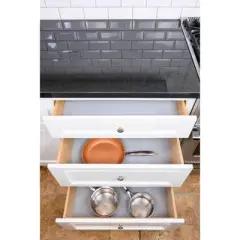 Con-Tact Grip Prints Single Pack 20"x24' Alloy Gray: Non-Adhesive Shelf & Drawer Liner for Cabinets, Nonskid, Spot Clean