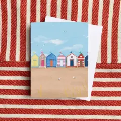 Everyday Greeting Card Pack (3ct) "Beach Huts" by Ramus & Co