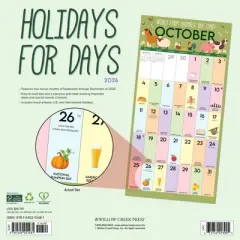 Willow Creek Press 2026 Holidays for Days Wall Calendar