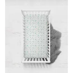 Bacati - Boys Soccer Muslin Green Gray 3 pc Crib Bedding Set