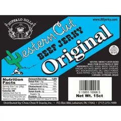 Buffalo Bills 18oz Original Western Cut Big Slab Beef Jerky (15 beef jerky slices per bag)