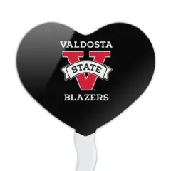 NCAA Valdosta Secondary Logo Heart Love Cupcake Picks Toppers Decoration Set of 6