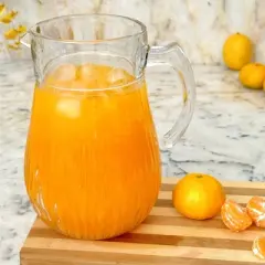 Slickblue Cristalline Glass Pitcher &ndash; 65 oz, Linear Grooved Design, Lead-Free, Ideal for Water, Juice & Cocktails