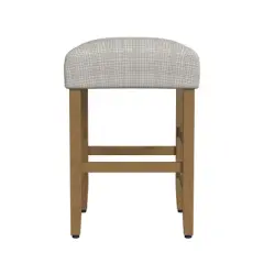 Square Mini Grid Pattern Counter Height Barstool Sage - HomePop