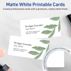 Avery 1-3/4" x 3-1/2" Rectangle Cards, Matte White, 80ct