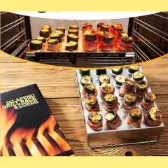 MOUNTAIN GRILLERS Jalapeno Popper Holder for Grill with Corer, Large 24 Hole Pepper Rack