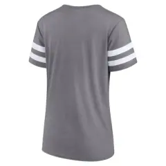 NFL San Francisco 49ers Women's Gray Short Sleeve Split Neck T-Shirt