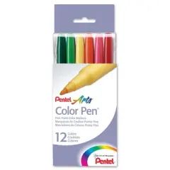 Pentel Arts Color Pen 12-Color Set