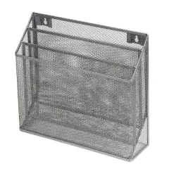 Mesh Hanging File Sorter with Keyholes Silver - Brightroom&trade;: Steel File Organizer & Holder, Hanging Storage Bin