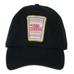 Nissin Cup Noodles Ramen Embroidered Adjustable Dad Hat Cap Black