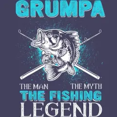 Women's Design By Humans Grumpa Man Myth Fishing Legend By HoangCathrine Racerback Tank Top