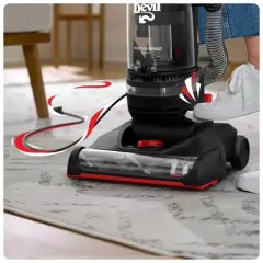 Dirt Devil Multi-Surface Rewind+ Upright Vacuum Red/Black - UD76800v: Bagless, Washable Filter, 25ft Cord, 1.5L Capacity