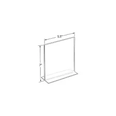 Azar Displays 2-Sided Double-Foot Acrylic Sign Holder 10/Pack 152720