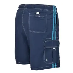 Falcon Bay Men's Striped Rick's Cafe Cargo Pocket Swim Trunk