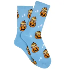 Everything Legwear Halloween Duck Pumpkin Athletic Crew Sock