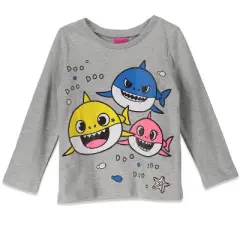 Pinkfong Baby Shark Daddy Shark Mommy Shark Baby Shark Baby Girls Vest T-Shirt and Pants 3 Piece Outfit Set Infant 