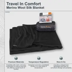 COCOON - Premium - Travel Blanket -  Merino Wool / Silk