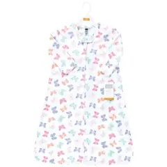 Hudson Baby Infant Girl Long Sleeve Cotton Jersey Sleeping Bag, Sack, Blanket, Pastel Butterfly