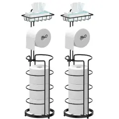 Tissue Paper Roll Stand, Bathroom Toilet Paper Storage Holder, Floor Standing Toilet Paper Dispenser
