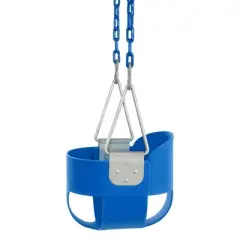 Swingan High Back, Full Bucket Toddler & Baby Swing with Vinyl Coated Chain - Fully Assembled