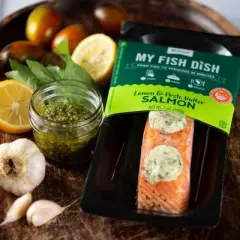 Bristol Seafood My Fish Dish Lemon & Pesto Butter Atlantic Salmon - Frozen - 7oz