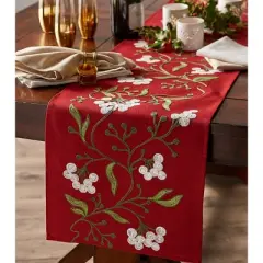 Design Imports Embroidered Table Runner