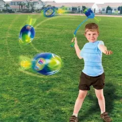 Foam Missile Football Launcher Set of 8 Flying Toys - Includes 2 Launchers, 3 Soft Rocket Missile Balls & Soft Balls - Play22usa