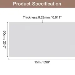 Unique Bargains Wallpaper, Peel and Stick Wallpaper Contact Paper Solid Color Vinyl Self-Adhesive Wall Paper Decorative Grey 590" x 23.6"