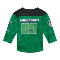 Minecraft Mesh Hockey Jersey Long Sleeve T-Shirt Little Kid to Big