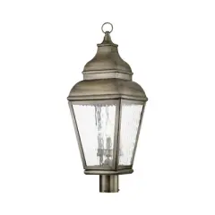 Livex Lighting Exeter 3 - Light Post Light in  Vintage Pewter