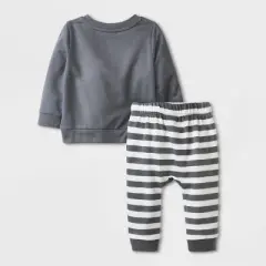Baby 2pc 'Itsy Bitsy' Sweatshirt & Jogger Pants Set - Halloween - Cat & Jack&trade; Gray