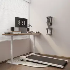 SEVOBAL Home Gyms Incline Walking 6 Degree Pad Treadmill, Portable Compact Under Desk, Suitable for Home, Upright Stand, Pink, 49.2"*20.47"*4.92"