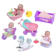 JC Toys Lots to Love Babies 5" Mini Doll House with Dolls and Accessories