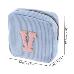 Unique Bargains Letter V Pattern Makeup Bag 1 Pc