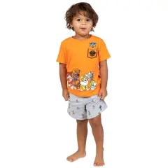 Paw Patrol Rocky Zuma Rubble T-Shirt and French Terry Shorts Outfit Set Toddler