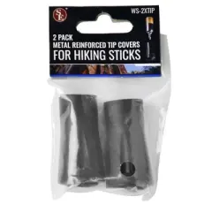 Sluice Fox Metal Reinforced Tip Covers For Hiking Sticks - 2 pack