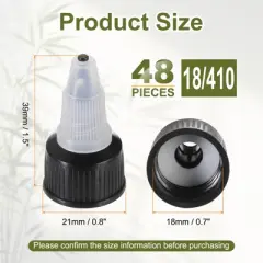 Unique Bargains Liquid Dispensing PP Squeeze Bottle Twist Top Caps 48 Pcs
