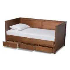 Twin to King Thomas Expandable Daybed with Storage Drawers - Baxton Studio