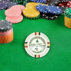 Slickblue 13.5-Gram Clay Poker Chips 25-Pack, Greek Key Mold, Casino Game Chips, Bluff Canyon Style, $1-$10K