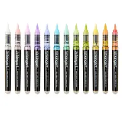 KINGART PRO Acrylic Paint Brush Pens 12 Pastel Colors