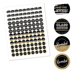 Big Dot of Happiness Reunited - School Class Reunion Party Round Candy Sticker Favors - Labels Fits Chocolate Candy (1 sheet of 108)