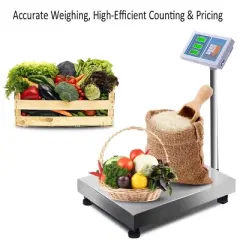 Costway 660lbs Weight Computing Digital Floor Platform Scale Postal Shipping Mailing