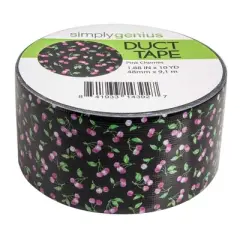Simply Genius (Single Roll) Patterned Duct Tape Roll, Craft Supplies For Kids Adults, Colored Duct Tape Colors, Pink Cherries
