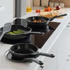 BergHOFF Leo Stone+ Non-stick Ceramic Frying Pan, Recycled Cast Aluminum