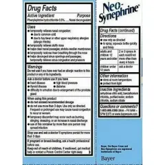 Neo-Synephrine Nasal Decongestant Spray Regular Strength 0.5 oz