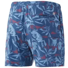 HUK Men's Pursuit Ocean Palm Volley Bathing Suit Swim Shorts