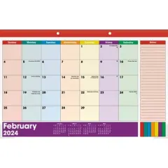 Trends International Inc. 2023-24 Desktop Calendar 11.43"x17" Color Block